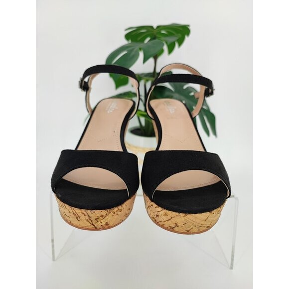 Charles David Women's Lambert Black Wedge Heel Sandals Size 7.5M US - Picture 2 of 10